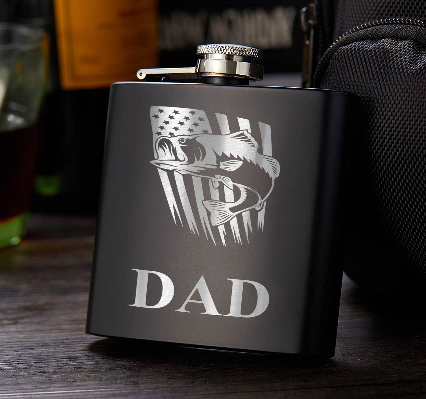 Personalized 6oz or 8oz Fisherman's Flask